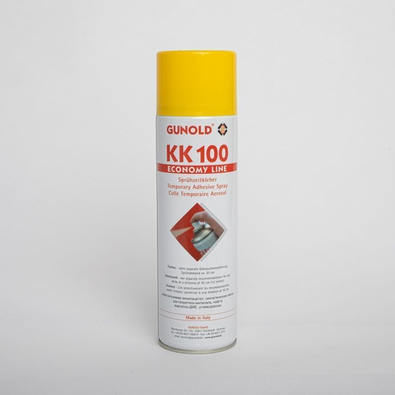 Прозрачный клеевой аэрозоль (клей) временной фиксации - KK100 - Economy line, Gunold, 500 мл.