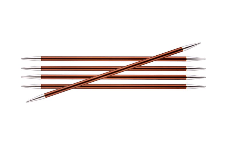 Спицы чулочные Zing 5,5мм/20см, алюминий, 5шт в упаковке, KnitPro, 47042