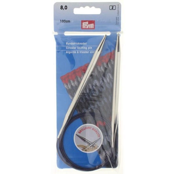 Спицы круговые с леской 8мм 100см PRYM 212216