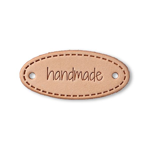 Эмблема "Handmade" овальная 50*23мм для пришивания PRYM 403796