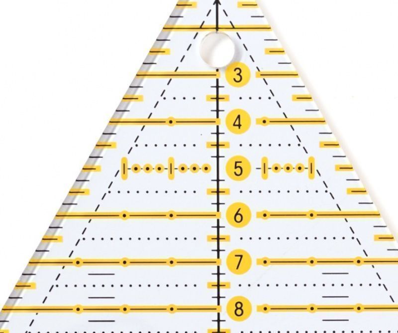 Линейка Omnigrid для пэчворка треугольник 60°, сторона 8 дюйма PRYM 611658