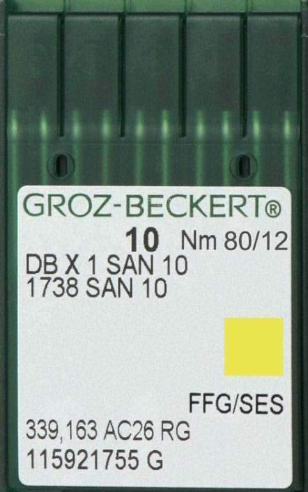 Игла Groz-beckert DBx1 SAN10 FFG № 80/12 10 шт