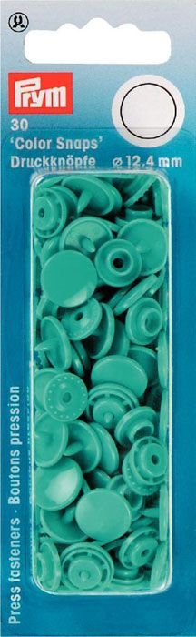Кнопки Color Snaps цвет бирюзовый 12,4мм 30 шт в уп PRYM 393146