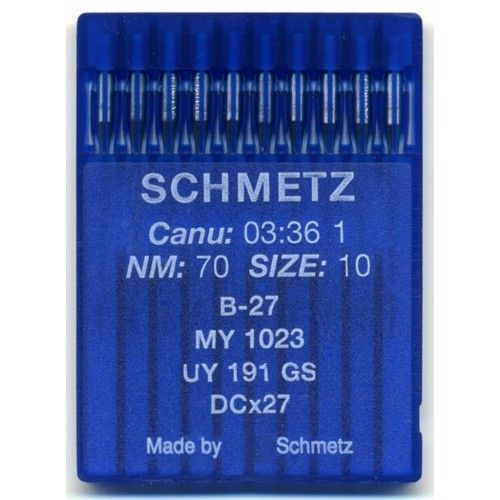 Иглы Schmetz DCx27 (B-27) для трикотажа SES №80 10 шт