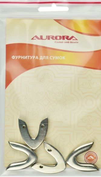 Наконечник под молнию Aurora цв. никель, 26,5*31мм, 4 шт AU-B2631N
