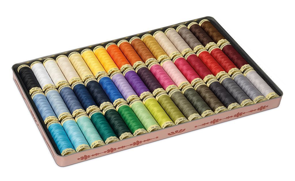 Набор ниток Sew-All 48 катушек по 100 м, серия Nostalgic в жестяной коробке Gutermann 640954