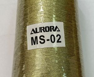 Металлизированная вышивальная нить Aurora, 5000 м, 65% полиэстер, 35% метал. (MS-02)