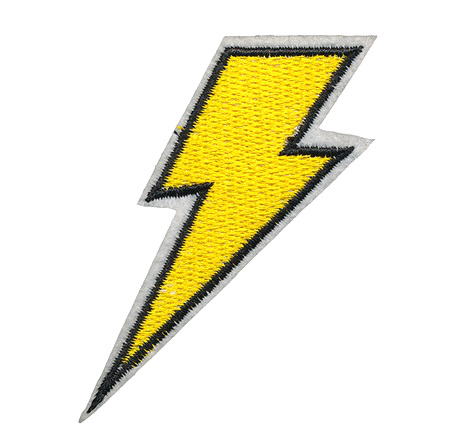 Термоаппликация "Молния", 1 шт, 9,5 х 3 см