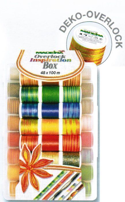 Набор ниток в пластиковом боксе Deco-Overlock Madeira (48 х 100м) 8048