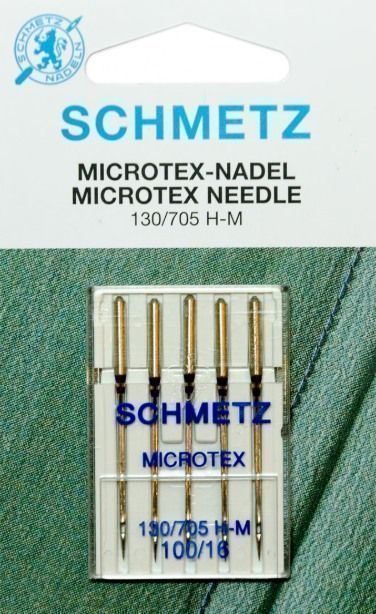 Иглы Schmetz микротекс №100 5шт. 130/705H