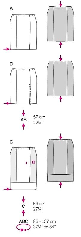 Выкройка Burda 6679-Юбка