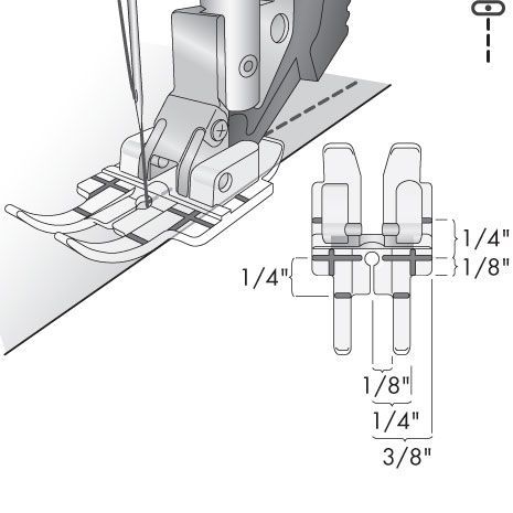 Лапка прозрачная с припуском с системой IDT™ PFAFF 820883096