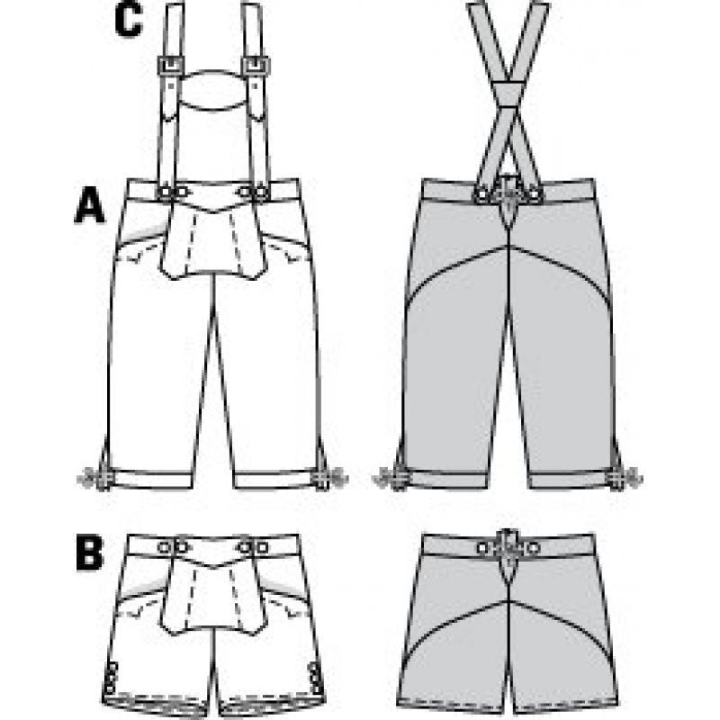 Выкройка Burda 9508-Брюки, Шорты