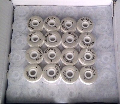 Нижняя нить Aurora Bobbins № 75D/2, 120м x 1 шт, белая.