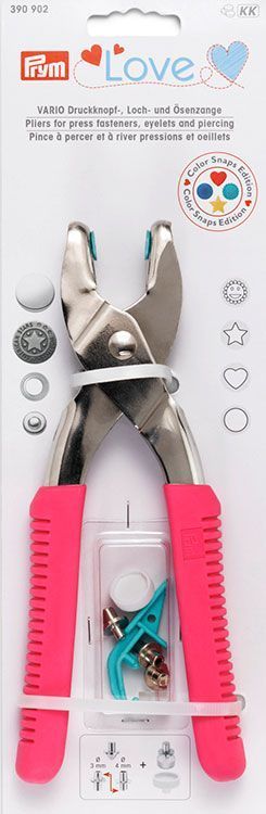 Щипцы VARIO Prym Love розовые с насадками, 390902