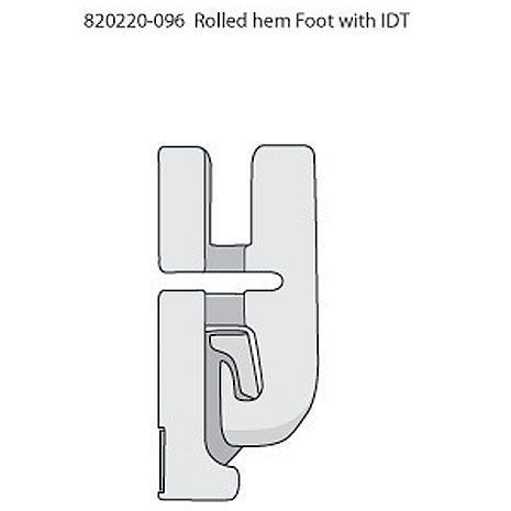 820221096 PFAFF Лапка для подрубки 4мм с верх.трансп(BFGCDEJK)