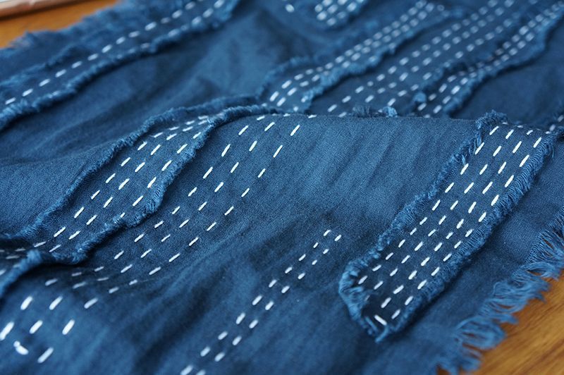 Ткань для вышивки сашико, цвет темно-синий Hemline ERS.009