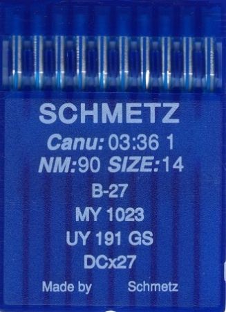 Иглы SCHMETZ DCx27 (B-27) №90 10 шт