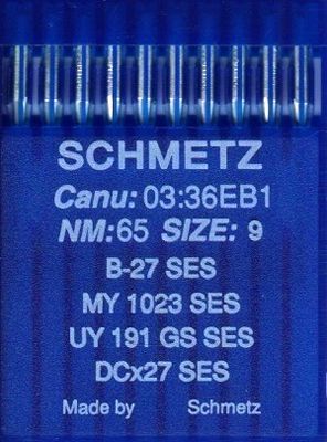 Иглы Schmetz DCx27 (B-27) для трикотажа SES №65 10 шт