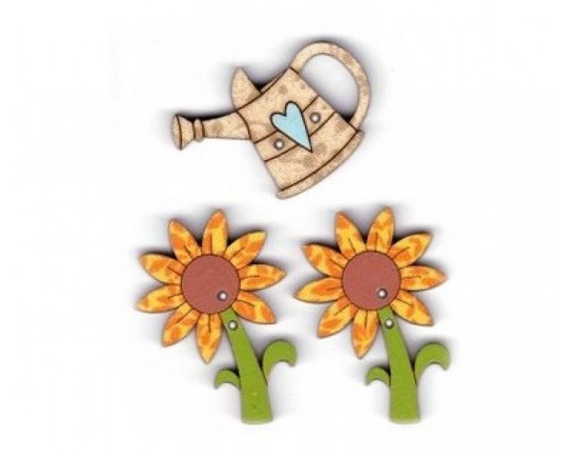 Декоративные пуговицы ЦВЕТЫ И ЛЕЙКА Aurora AU-B4685