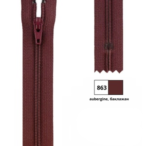 Молния витая 30см, неразъемная тип 3 (4,15мм), YKK 0561179/30 FKC-256 (863)