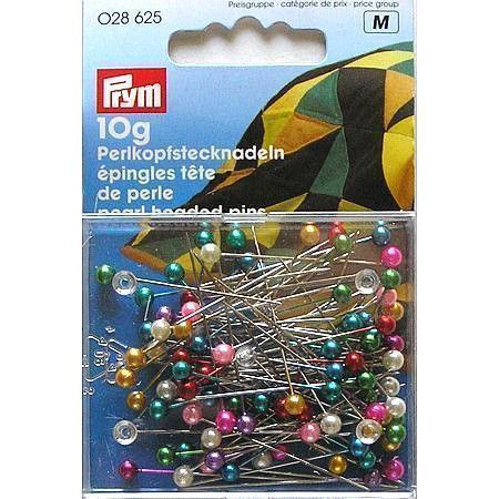 Булавки с пластиковыми головками, разноцветные PRYM 028625