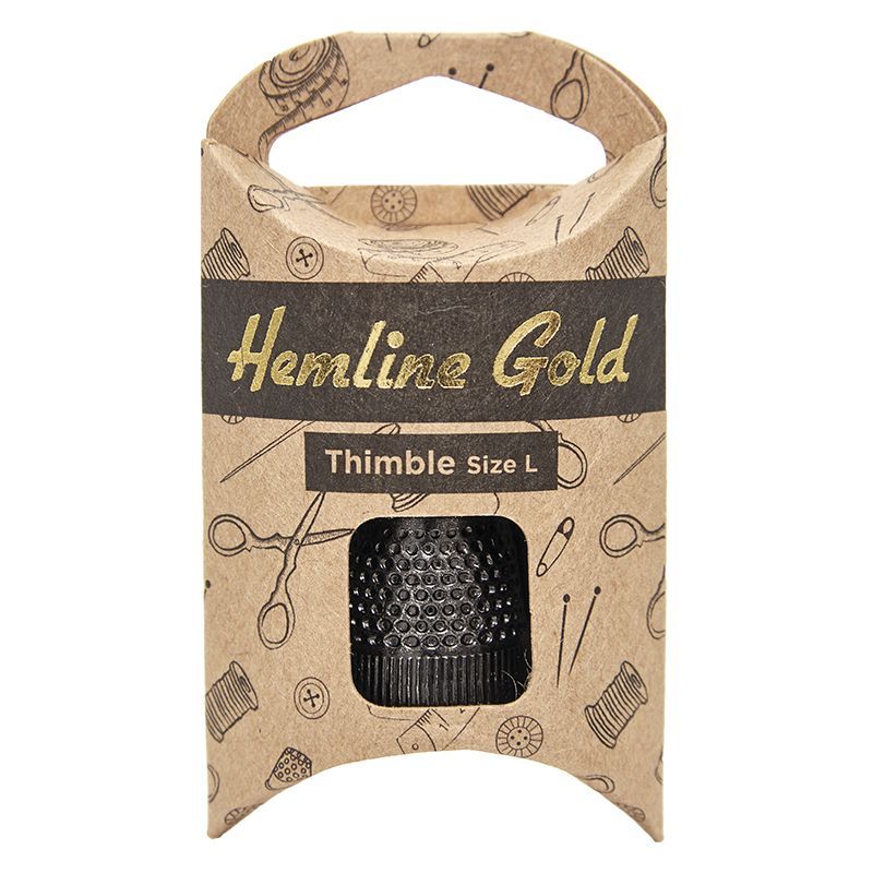 Наперсток с кантом против скольжения, размер 17 Hemline Gold 300.L.HG