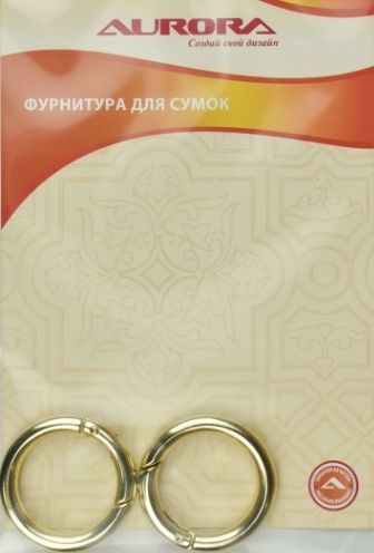 Кольцо для сумок 25 мм цв.золото AU-B2525G