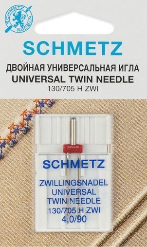 Иглы Schmetz двойные универсальные № 90/4 1 шт. 130/705H-ZWI