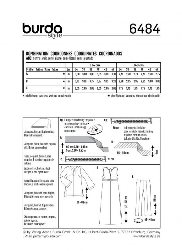 Выкройка Burda 6484