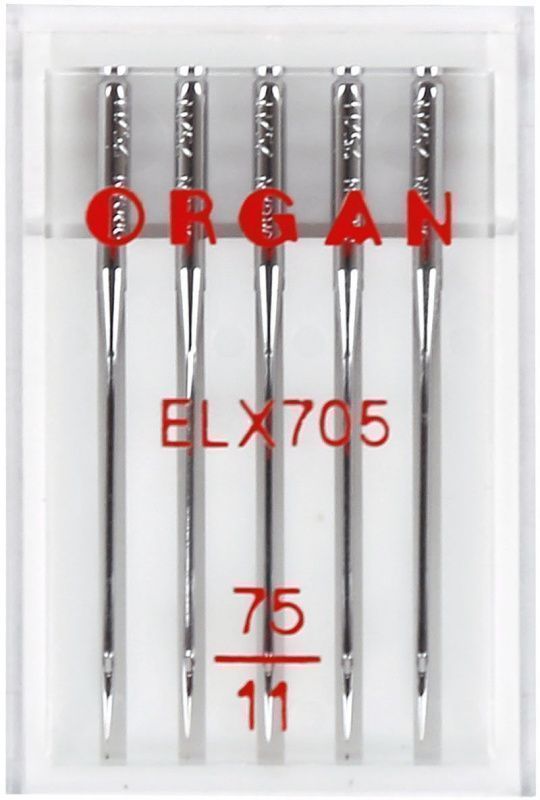 Иглы Organ для распошивальных машин №75 5шт. ELx705