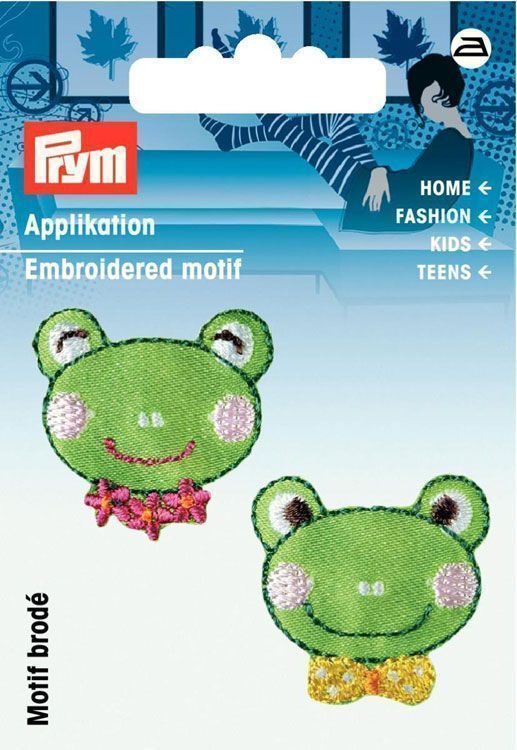 Аппликация Головы лягушек, зеленый 2,7х2,6см PRYM 925528