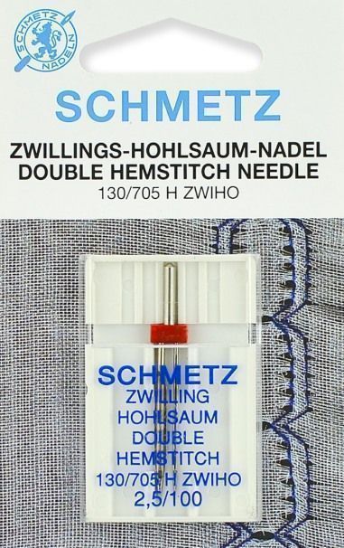 Иглы Schmetz для мережки двойные № 100/2,5 130/705H-ZWIHO, 1 шт.