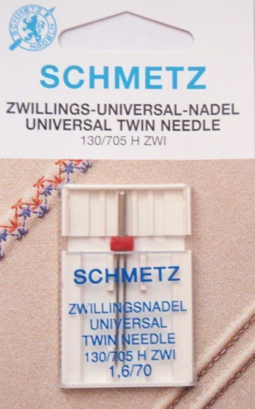 Игла Schmetz двойная универсальная №70/1.6 1шт 130/705H-ZWI