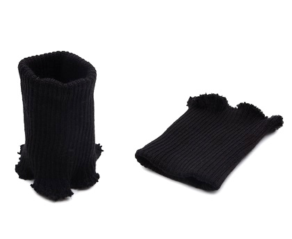 Манжет плотный (30% шерсть, 70% акрил), 14 кл, 2*2, без шва, 8см*9,5см, черный