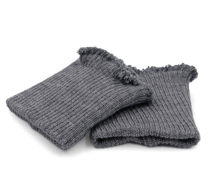 Манжет плотный (30% шерсть, 70% акрил), 10 кл, 2*2, 8,5*9,5см, серый меланж