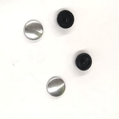 Заготовки для обтяжки пуговиц №24 черные, 15 мм