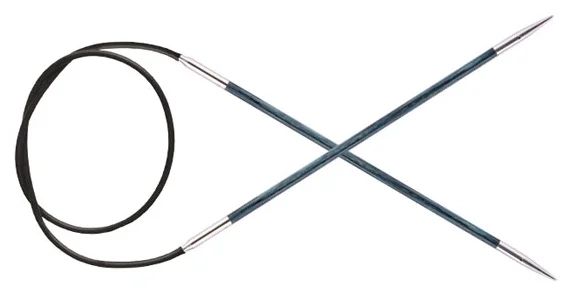Спицы круговые "Royale" 3,25 мм/40 см, ламинированная береза, королевский синий, KnitPro, 29052