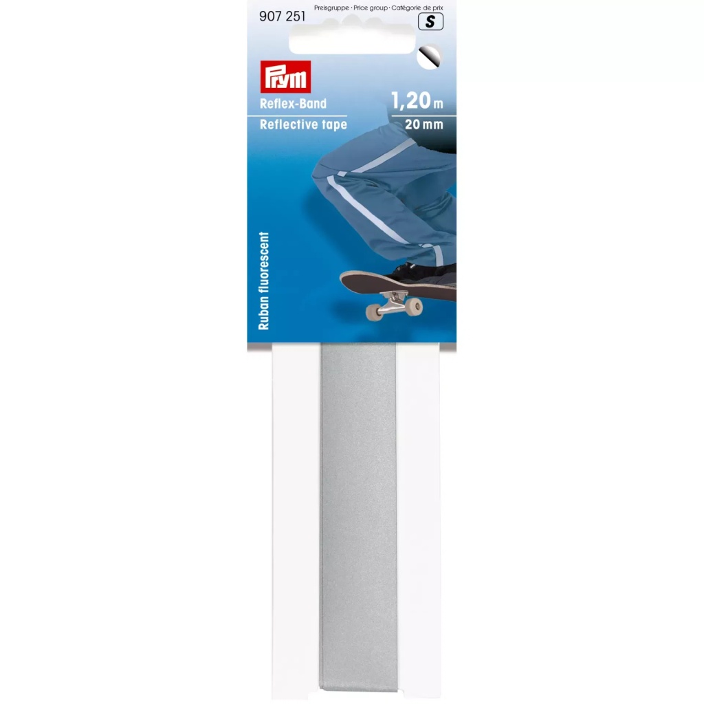 Лента светоотражающая,цв.белый (20 мм) PRYM 907251