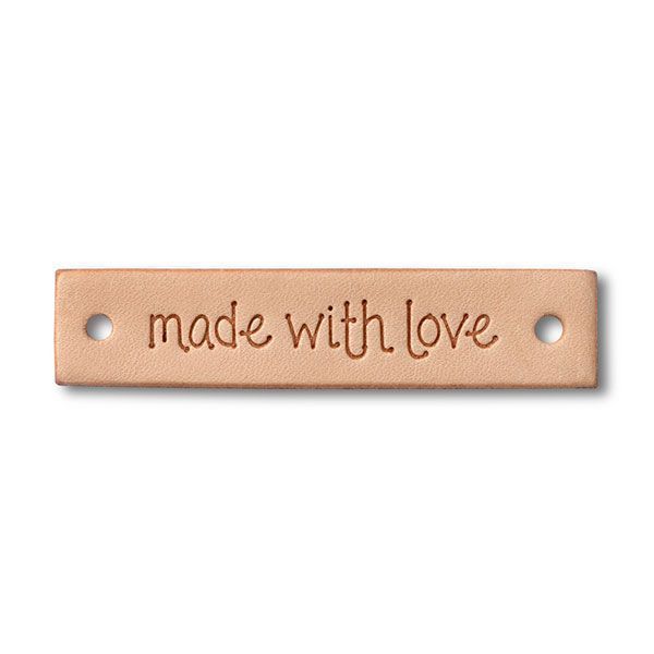 Эмблема "made with love" 60*13мм для пришивания PRYM 403797