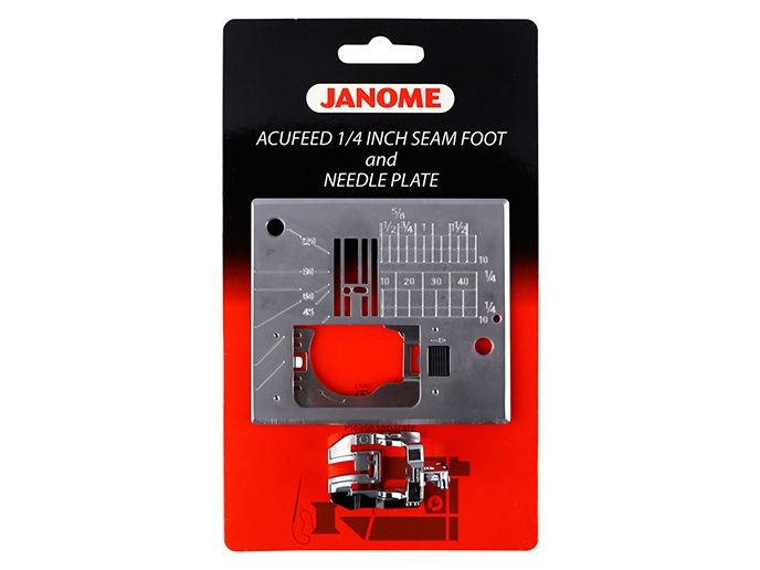 Подошва Janome верхнего транспортёра для припуска 6мм и игольная пластина 846-407-007
