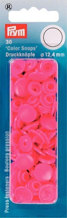 Кнопки Color Snaps цвет ярко-розовый 12,4мм 30 шт в уп PRYM 393147