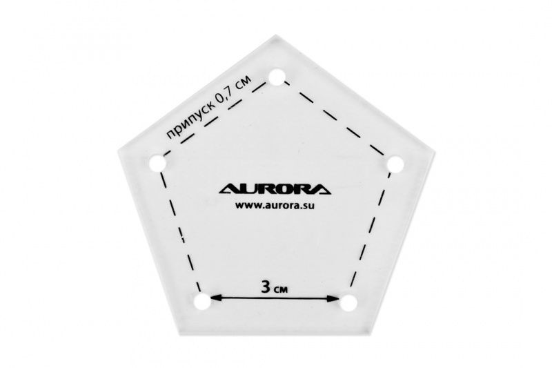 Линейка для пэчворка Пятиугольник 3 см Aurora AU-6179