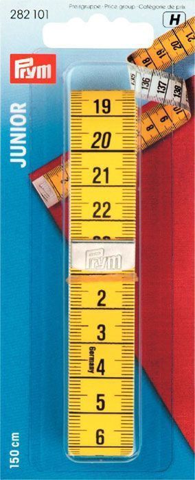 Измерительная лента (см) Юниор, 0,3*19*150см. желт/белый, 1шт PRYM 282101