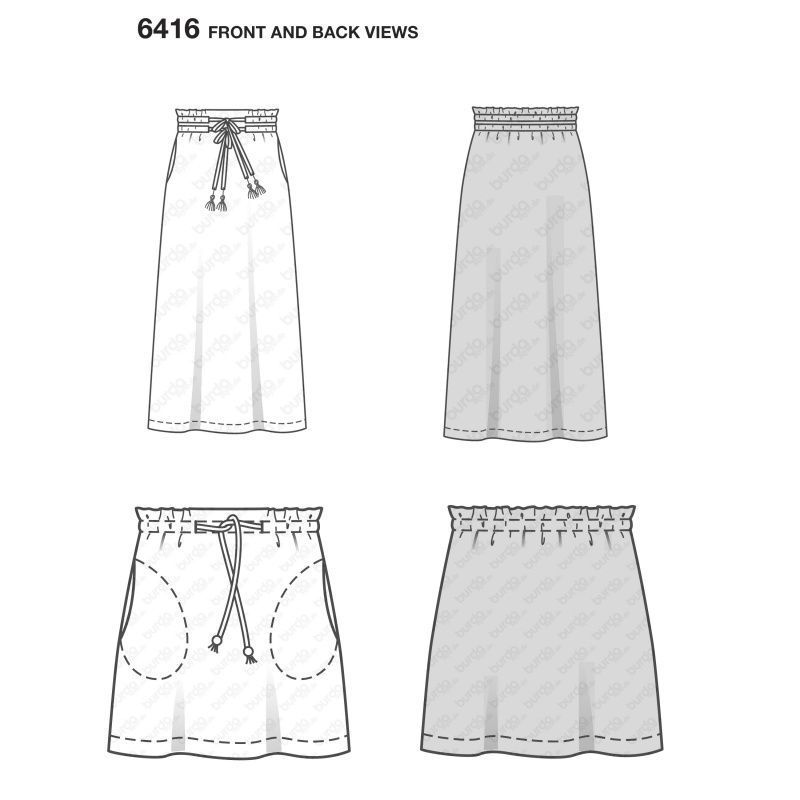 Выкройка Burda 6416 - Юбка