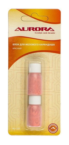 Блок запасной для мелового карандаша Aurora красный, 2пр AU-321