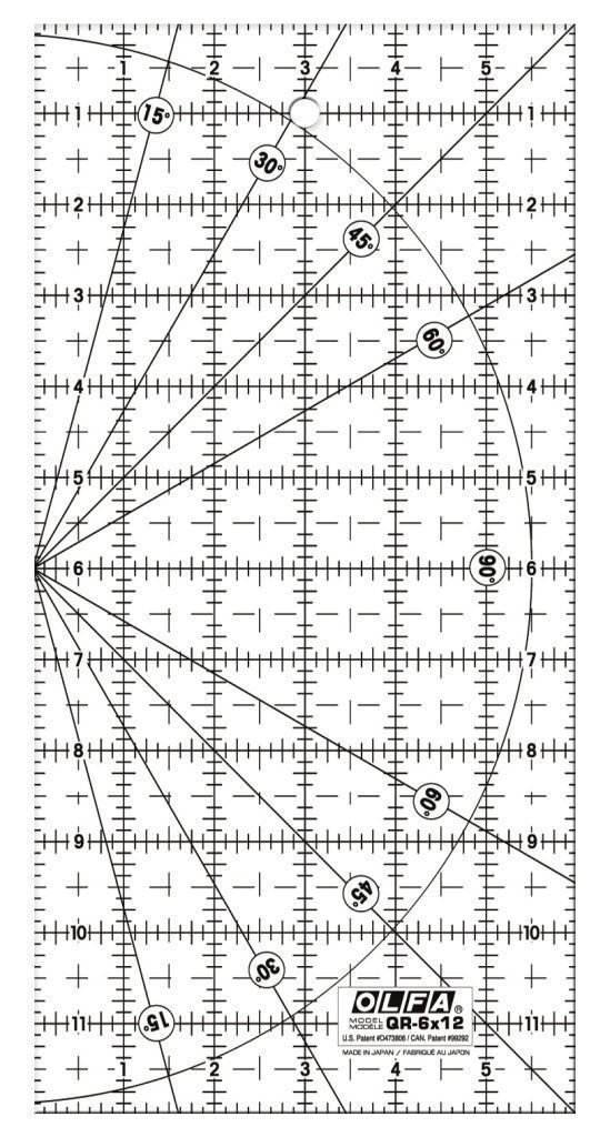 Линейка для квилтинга OLFA 6x12" QR-6*12