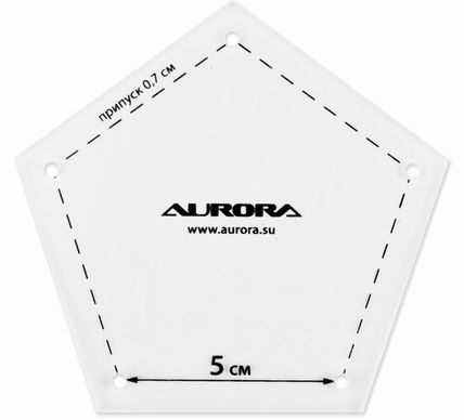 Линейка для пэчворка Пятиугольник 5 см Aurora AU-6181