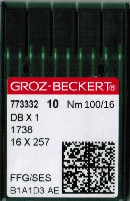 Игла Groz-beckert DBx1 FFG/SES № 100/16 10 шт