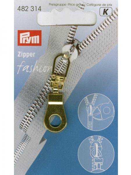 Подвеска для молний с карабином для смены, цв.золотистый PRYM 482314